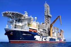 The drillship Stena IceMAX is drilling the Perseverance #1 exploration well offshore the Bahamas.