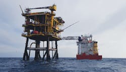 The Unity platform in the central North Sea. The Unity platform in the central North Sea.