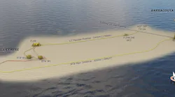 Schematic of the West Barracouta field development.