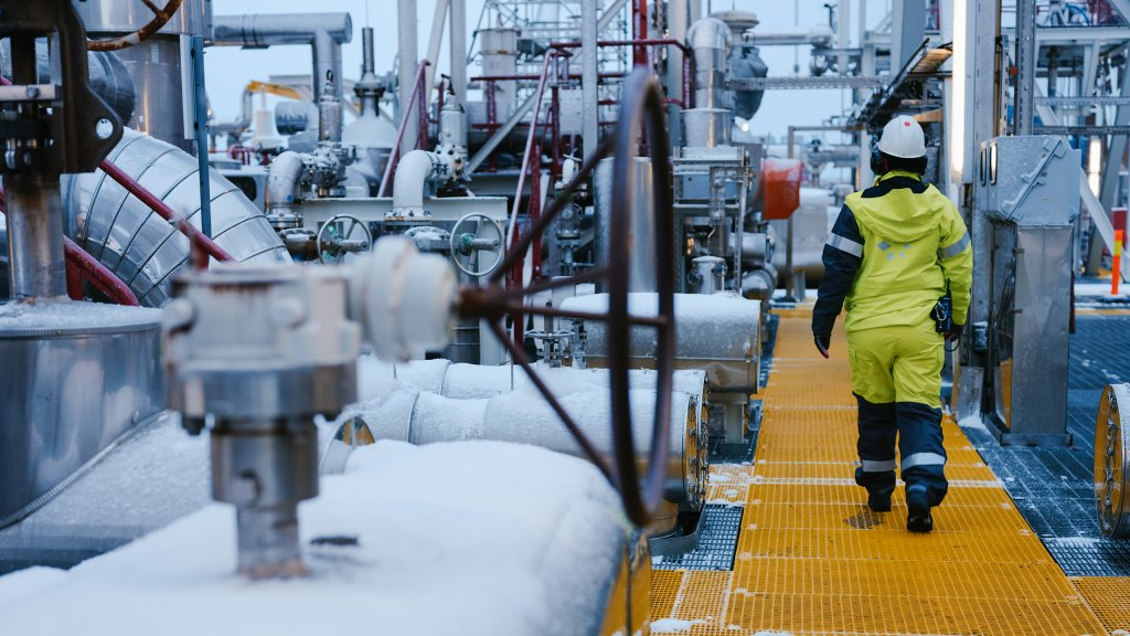 The Hammerfest LNG plant at Melk&oslash;ya.