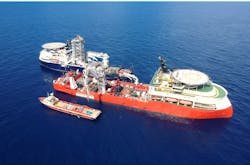 The intervention vessel Island Venture. The intervention vessel Island Venture.