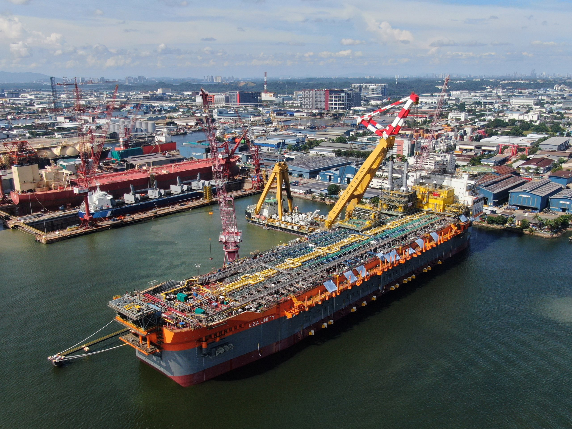 The FPSO Liza Unity hull.