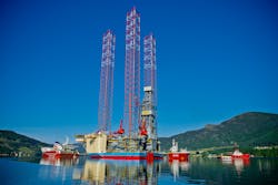 The jackup drilling rig Maersk Intrepid. The jackup drilling rig Maersk Intrepid.