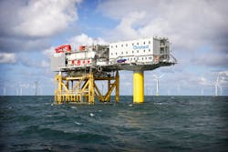 Horns Rev 2 was the first time that an accommodation platform was installed in connection with an offshore wind farm.