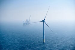 The Horn Rev 3 wind farm offshore Denmark. The Horn Rev 3 wind farm offshore Denmark.