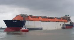 The FLNG vessel Gimi is under conversion in Singapore.