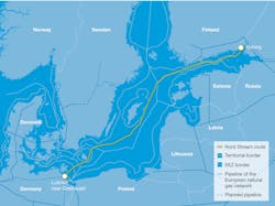 The Nord Stream route. The Nord Stream route.