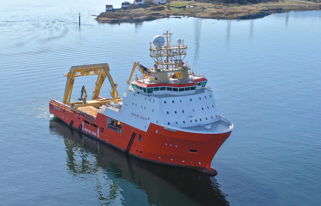 The anchor handler tug supply vessel Normand Ranger.
