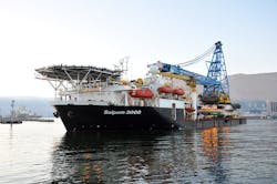 The crane vessel Saipem 3000. The crane vessel Saipem 3000.