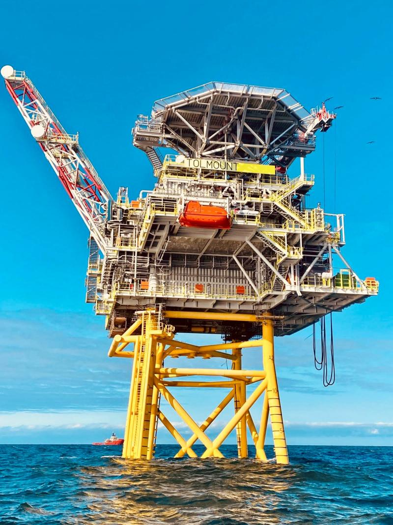 The Tolmount platform in the UK southern North Sea.