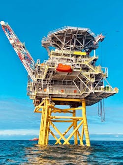The Tolmount platform in the UK southern North Sea. The Tolmount platform in the UK southern North Sea.