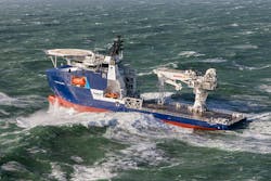 The subsea construction vessel Topaz Tangaroa. The subsea construction vessel Topaz Tangaroa.
