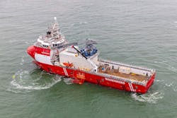 The walk to work vessel Keizersborg. The walk to work vessel Keizersborg.