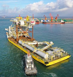 The mooring support structure and yoke structure on Jan. 5, 2021. The mooring support structure and yoke structure on Jan. 5, 2021.