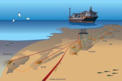 Marulk was developed via a subsea template tied back 25 km (15.5 mi) to Equinor’s Norne field FPSO. Marulk was developed via a subsea template tied back 25 km (15.5 mi) to Equinor’s Norne field FPSO.
