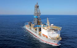 The drillship Noble Don Taylor is operating offshore Guyana.