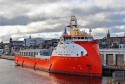 The platform supply vessel Normand Springer. The platform supply vessel Normand Springer.