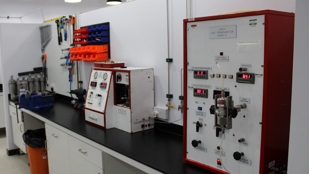 Core sample parameters measurement equipment.