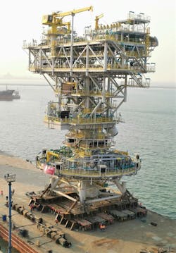The upper tower was delivered on Dec. 28, 2020. The upper tower was delivered on Dec. 28, 2020.