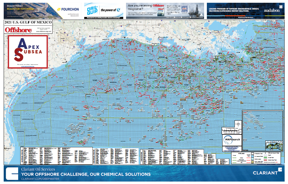 Gulf Oil Rig Map