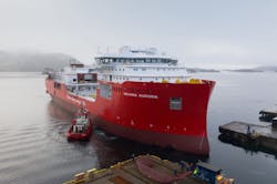 The cable-lay vessel Nexans Aurora. The cable-lay vessel Nexans Aurora.