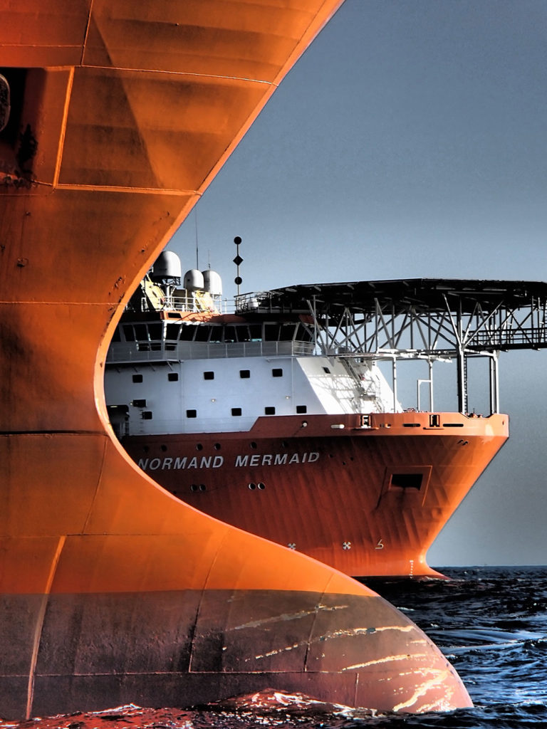 The construction support vessel Normand Mermaid.