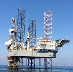 The jackup Shelf Drilling Tenacious. The jackup Shelf Drilling Tenacious.