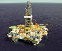 The semisubmersible Valaris MS-1. The semisubmersible Valaris MS-1.