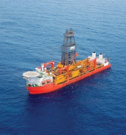 The drillship West Polaris. The drillship West Polaris.