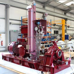 An API 610 OH2 pump. An API 610 OH2 pump.