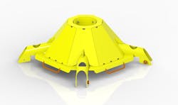 The overtrawlable capture canopy concept designed by T12 for Sentinel Subsea’s WellSentinel. The overtrawlable capture canopy concept designed by T12 for Sentinel Subsea’s WellSentinel.