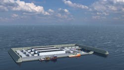 Artist&rsquo;s impression of the planned Energy Island Hub in the Danish North Sea.