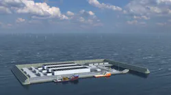 Artist’s impression of the planned Energy Island Hub in the Danish North Sea.