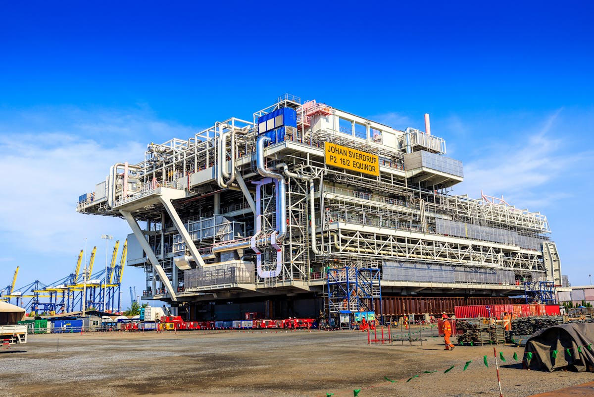 The 14,500-ton main support frame module for the Johan Sverdrup processing platform II.