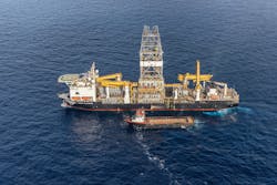 The drillship Ocean BlackRhino. The drillship Ocean BlackRhino.