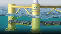 Integrating mWave wave power technology with floating wind turbines is expected to result in shared cost reduction benefits of electrical infrastructure including export cable and grid as well as the platform. Integrating mWave wave power technology with floating wind turbines is expected to result in shared cost reduction benefits of electrical infrastructure including export cable and grid as well as the platform.