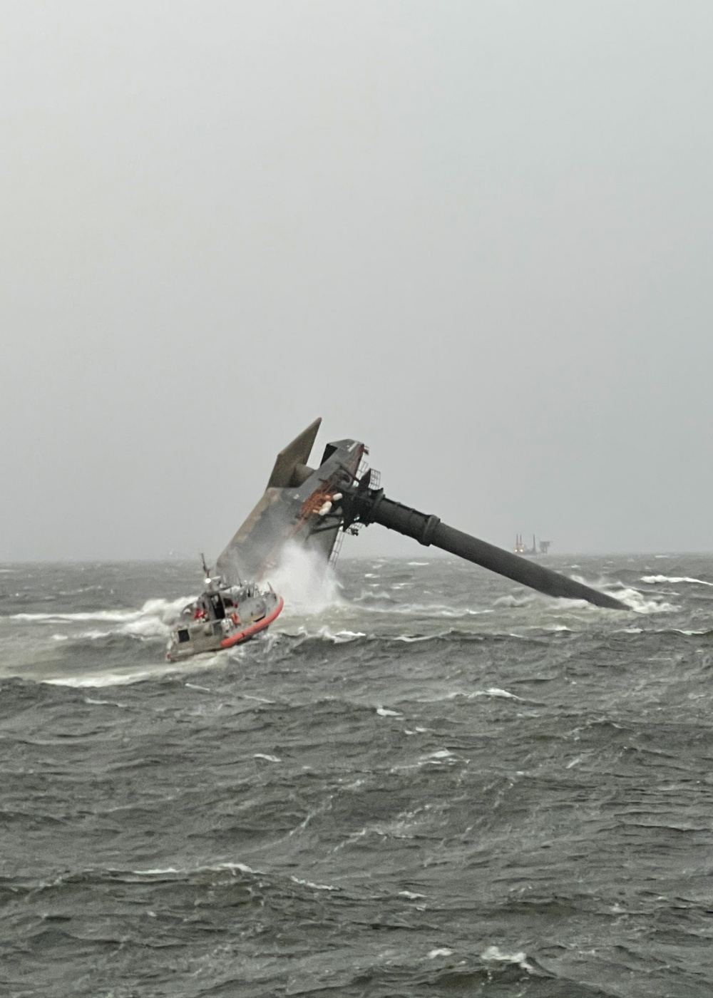 On April 13, the liftboat Seacor Power capsized about 8 mi south of Port Fourchon.