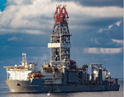 The ultra-deepwater drillship Deepwater Asgard. The ultra-deepwater drillship Deepwater Asgard.