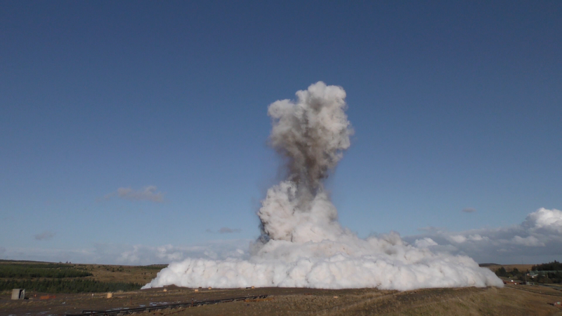 CO2 pipeline testing at DNV test center.