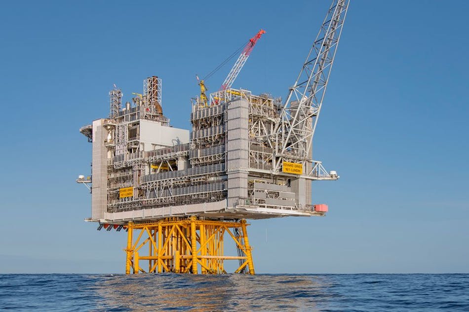 The Edvard Grieg platform in the Norwegian North Sea.