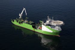The cable installation vessel Living Stone. The cable installation vessel Living Stone.