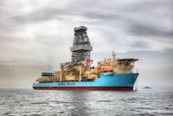 The ultra-deepwater drillship Maersk Venturer.