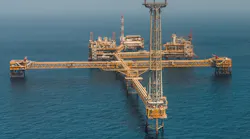 The North Field complex offshore Qatar.