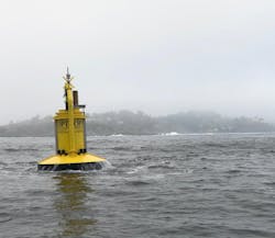 An OPT PB3 PowerBuoy deployed for Enel Green Power off the coast of Las Cruces, Chile.