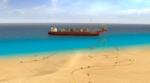 Schematic of the Sangomar Phase 1 project offshore Senegal.