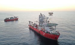 The Seven Navica and Seven Seas working in the Gulf of Mexico. The Seven Navica and Seven Seas working in the Gulf of Mexico.