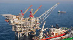The Tamar gas field platform offshore Israel.
