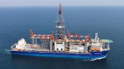 The drillship Tungsten Explorer. The drillship Tungsten Explorer.