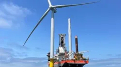 Fred. Olsen Windcarrier’s jackup vessel Brave Tern installed the first turbine at the Yunlin wind farm offshore Taiwan.