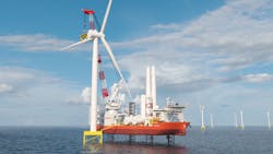 The wind turbine installation vessel will be an NG-16000X design by GustoMSC. The wind turbine installation vessel will be an NG-16000X design by GustoMSC.